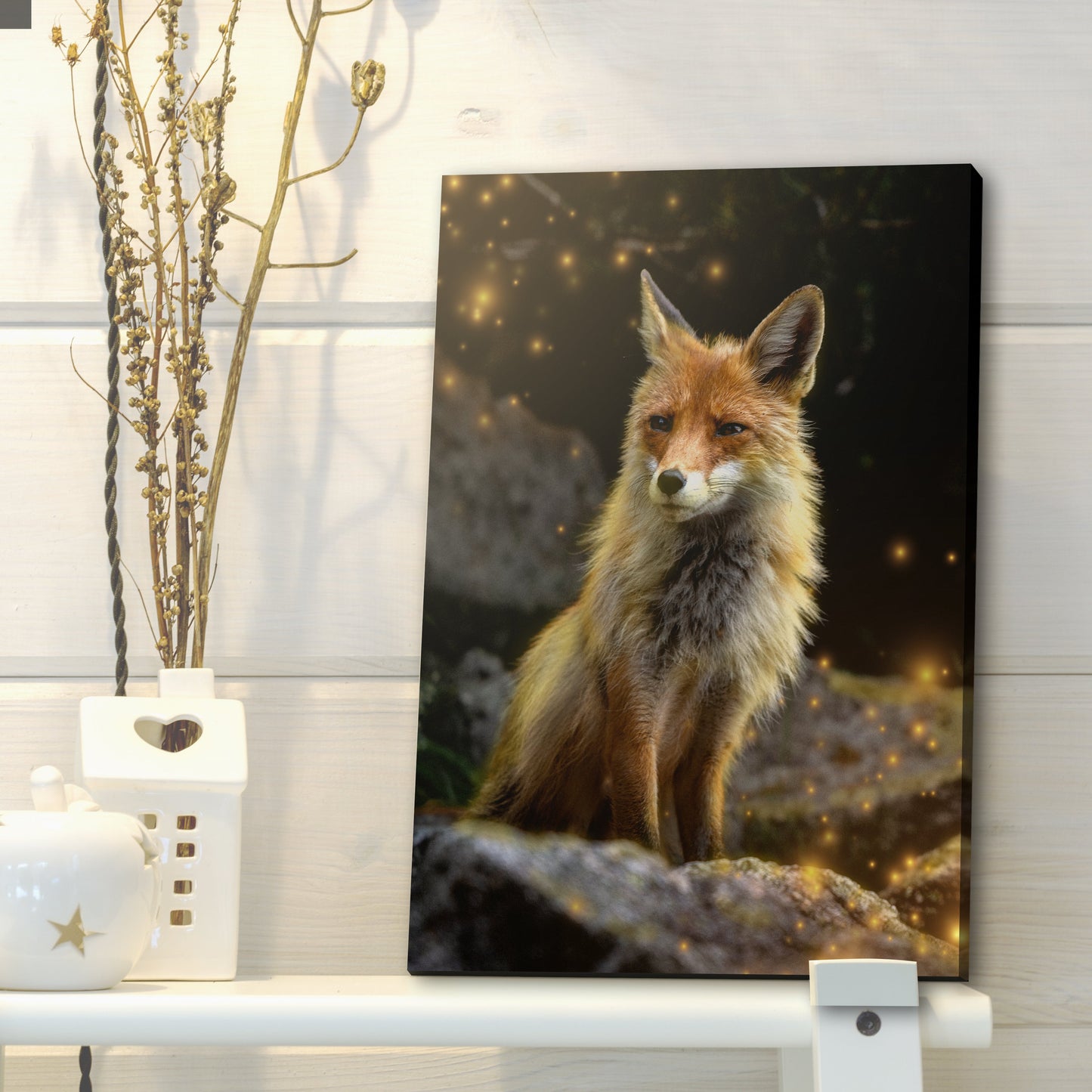 Canvas Wall Art  Fox in the Enchanted Forest