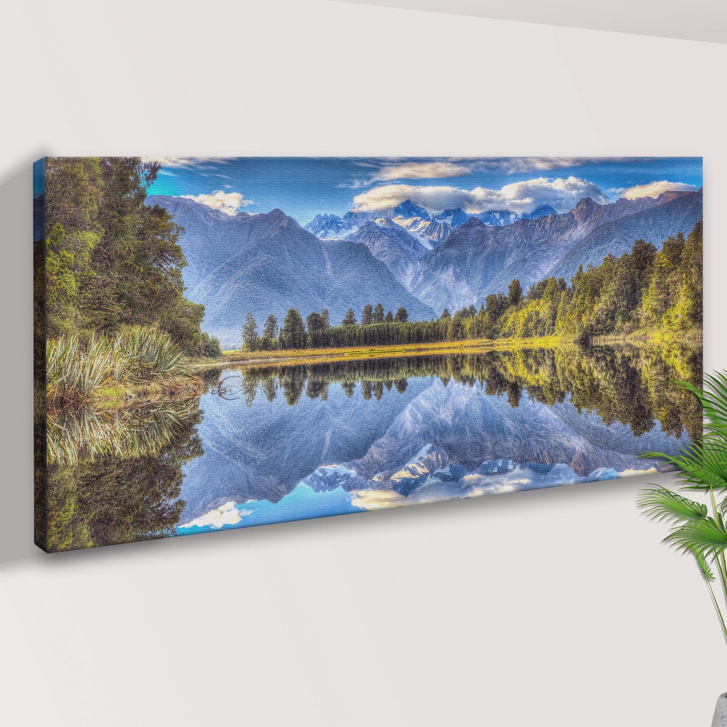 Reflective Beauty Lake Matheson Wall Canvas