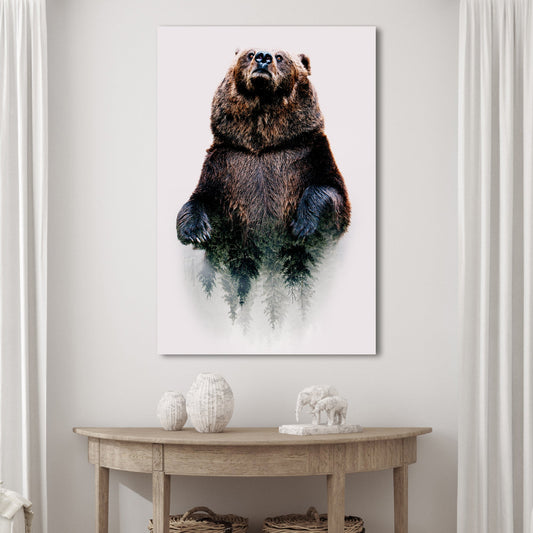 Majestic Forest Bear Canvas Art