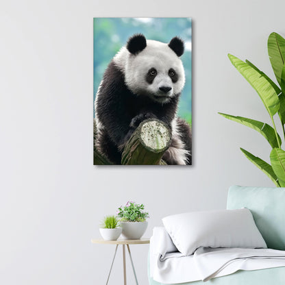 Tree-Climbing Panda  Canvas Wall Art in the Forest