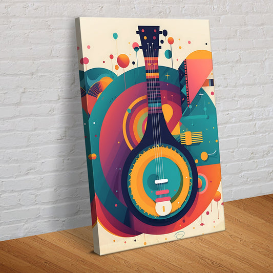 Banjo Dreams Abstract Canvas Wall Art