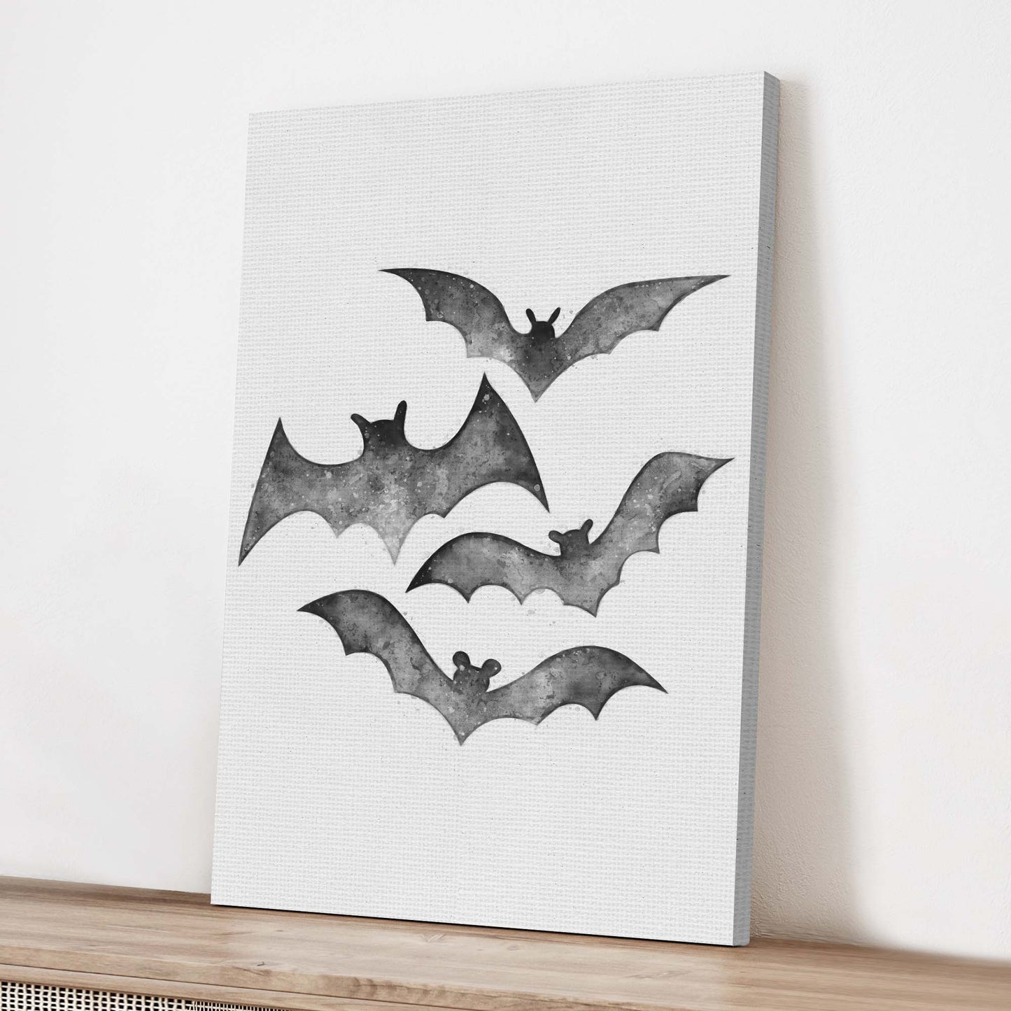 Bat in Watercolor Canvas Wall Art from the Forest
