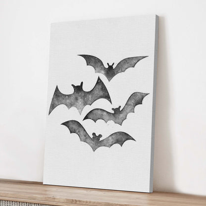 Bat in Watercolor Canvas Wall Art from the Forest