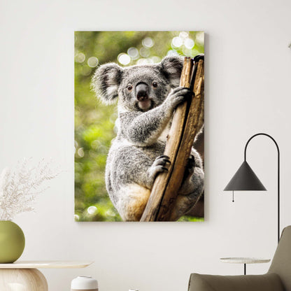 Tree-Clinging Koala  Canvas Wall Art in the Forest