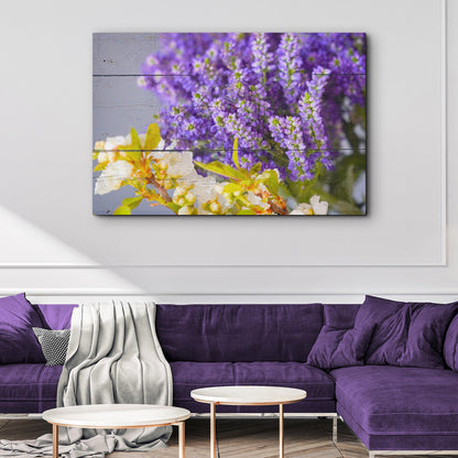Lavender Elegance  Bouquet of Lavender Flowers Canvas Wall Art