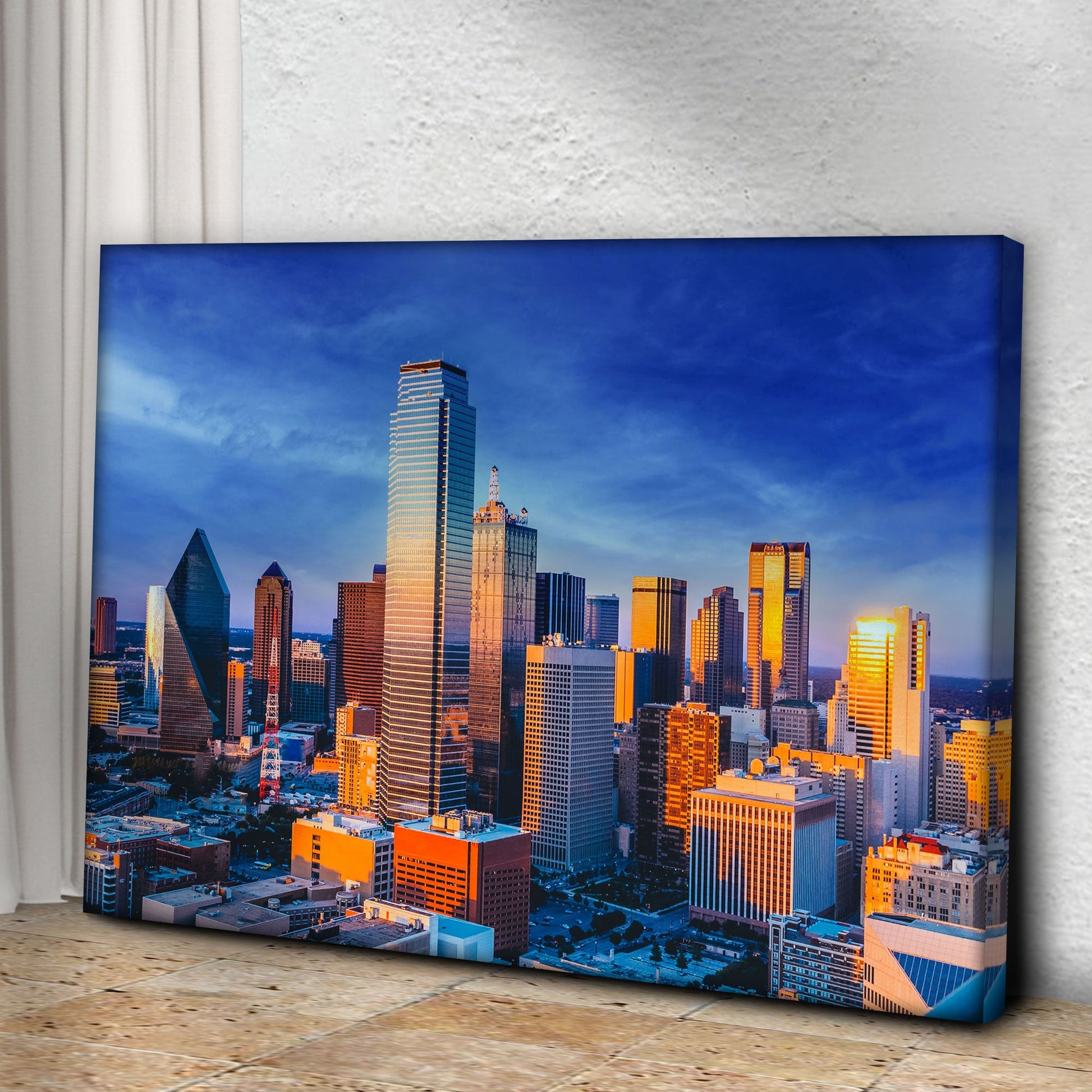 Dallas Horizon  Blue Skies Over Dallas Canvas Wall Art