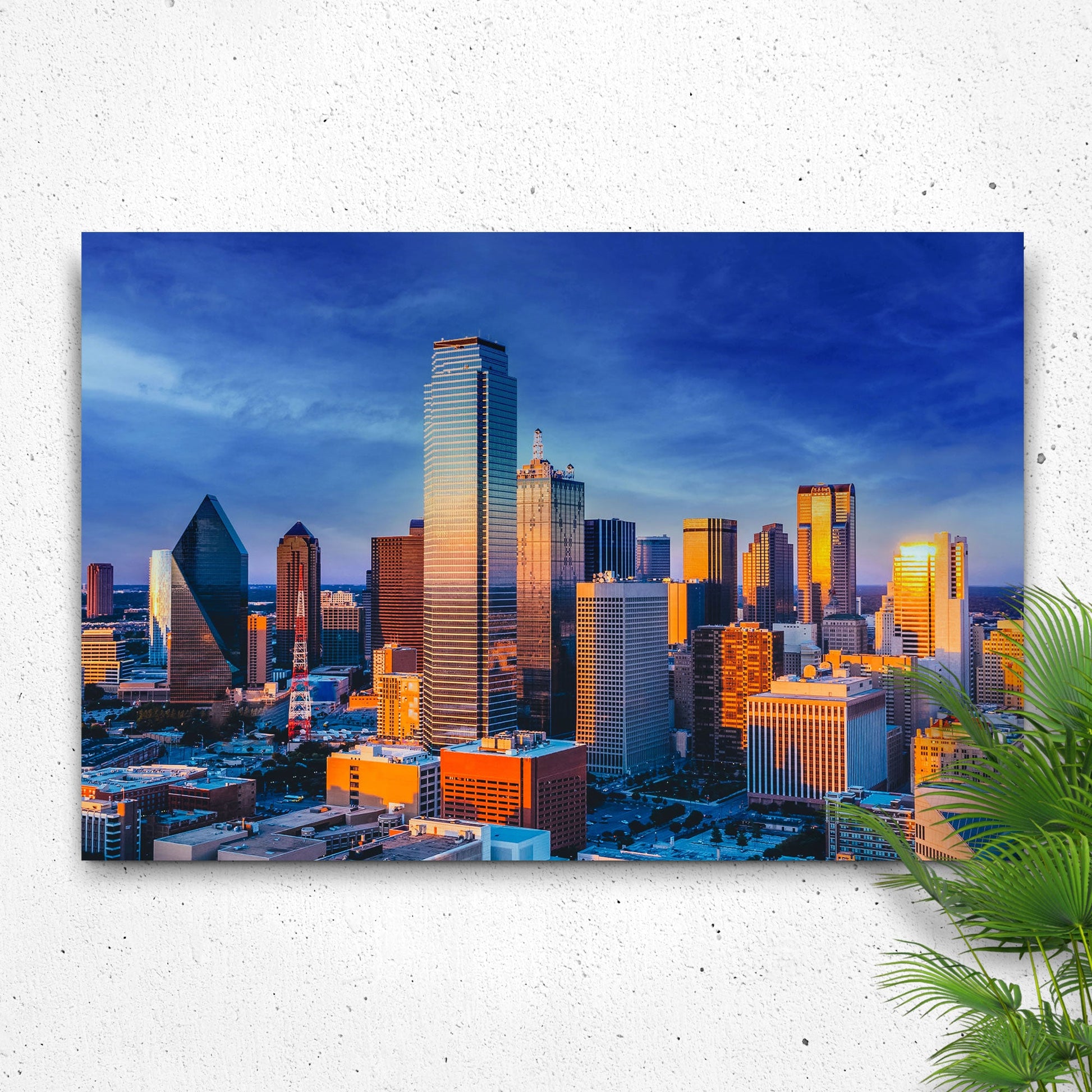 Dallas Horizon  Blue Skies Over Dallas Canvas Wall Art
